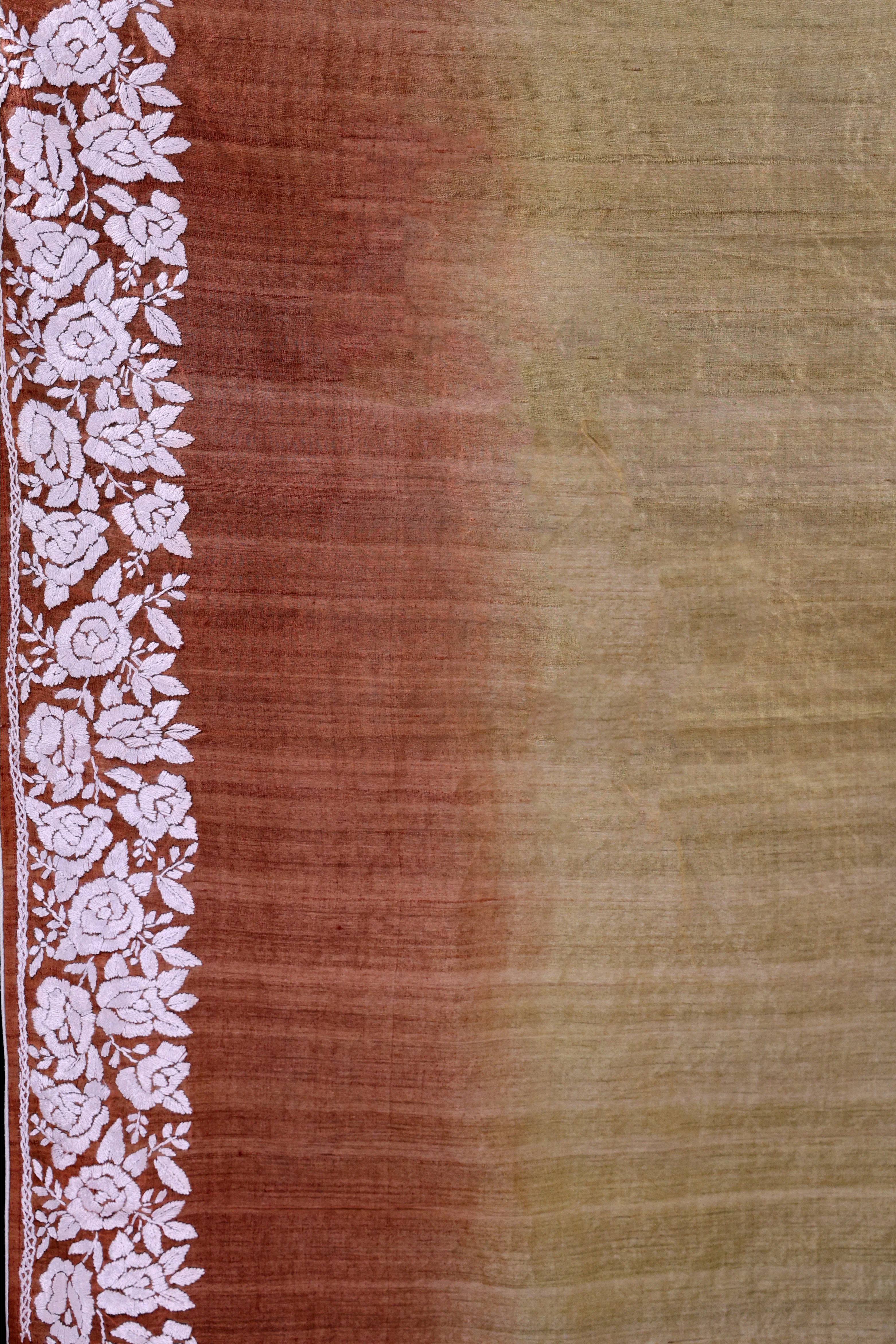 Tussar Shaded Parsi Hand Work - Image 5